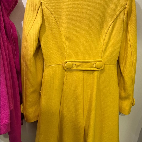 Boden Fit & Flare Wool Lottie Coat Yellow Size 2 - Picture 9 of 13
